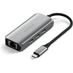Satechi 4in1 USB-C húb sivá / 3x USB-C / RJ45 (ST-H3C25EM)