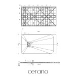 CERANO - Sprchová vanička obdélníková Gusto - SMC/minerální kompozit - strukturovaná černá matná - 160x90x3 CER-414746
