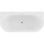 MEXEN/S - Sella voľne stojaca vaňa nástenná reliéf 170 x 80, biela lesk, sifón a prepad chróm 52711708000-01