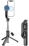 AWEI X51 čierna / Selfie tyč / Bluetooth spúšť / MagSafe úchyt / Statív / teleskopická do 1045 mm (X51)