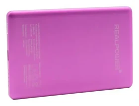 RealPower PB-5000 MAG Ultra Slim ružová / Powerbanka / 5000 mAh / MagSafe 15W / USB-C PD 20W (506401)