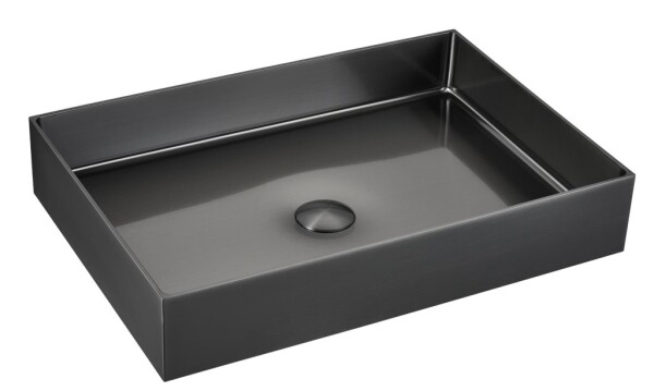 Umývadlo na dosku vo farbe gun metal SAT Aurum 55x38 cm bez prepadu SATAUR5538BGM SATAUR5538BGM