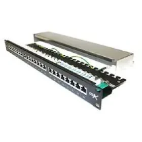 NetX Patch panel 24p c6 1U čierny dual IDC tienený (GA-2842240-C6)