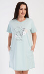 Dámske šaty s krátkym rukávom Butterfly modrá 2XL