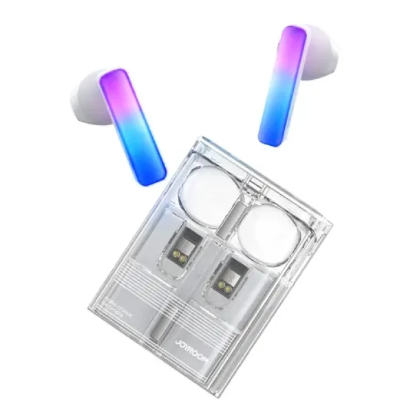 Joyroom JR-TC1 IceLens Series biela / Bezdrôtové slúchadlá / Bluetooth 5.3 / LED svetlá (6941237113634)
