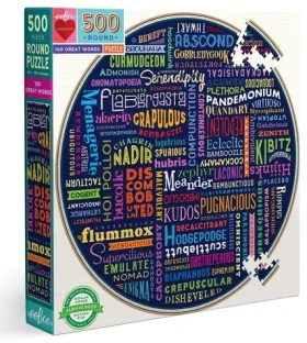 EEBOO Okrúhle puzzle 100 skvelých slov