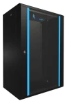 Extralink 18U 600x450 čierna / Nástenný rozvádzač / 19" / sklenené dvere / nosnosť 300 kg (EX.14367)