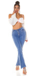 Sexy Highwaist flared Jeans with decorative seam denimblue 36