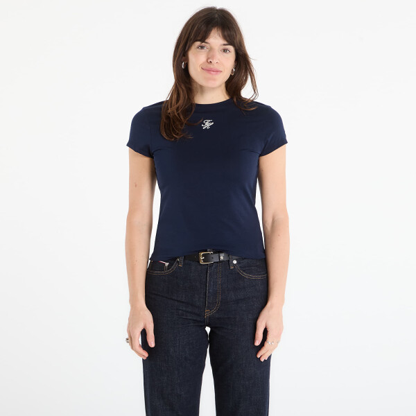 Tričko Tommy Hilfiger Script Slim Ss Tee ? S