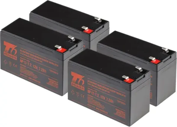 T6 Power RBC8/RBC23/RBC25/RBC31/RBC59 / Batéria pre UPS / 4X 12V 7,2Ah / pre APC SMART-UPS (T6APC0019)