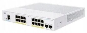 Cisco Cisco switch CBS350-16FP-2G, 16xGbE RJ45, 2xSFP, fanless, PoE+, 240W - REFRESH
