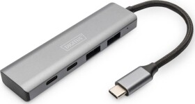 Digitus USB-C-Hub 4-Port 2.1->2xA3.12xC2.1 int.Kabel silber