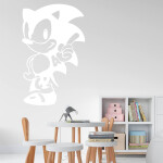 Veselá Stena Samolepka Ježko Sonic Farba: béžová, Veľkosť: 100 x 62 cm