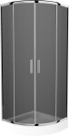 MEXEN/S - Rio štvrťkruhový sprchovací kút 70 x 70, grafit, chróm + vanička Rio 863-070-070-01-40-4710