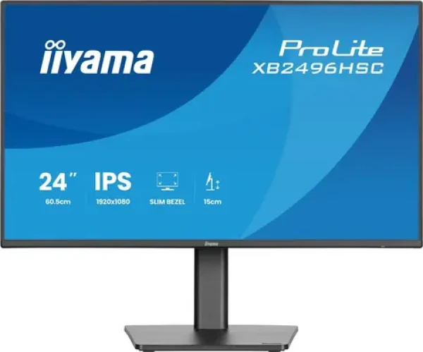 23.8" IIYAMA ProLite XB2496HSC-B1 čierna / LED / IPS / 1920 x 1080 / 16:9 / 3 ms / 1500:1 / 300cd-m2 / VESA (XB2496HSC-B1)