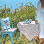 GREEN GATE Bavlnený obrus Louisa White 100 × 100 cm