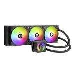 Enermax LIQMAXFLO 360 ARGB čierna / Komplet vodného chladenia / 360 mm / 3x 120 mm / 500-1800 RPM / 23 dB (ELC-LMF360T-ARGB)