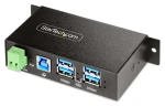 StarTech Industrial 4- Port USB Hub / USB rozbočovač / Riadený / USB 3.2 Gen 1 / Kovové telo / 0-60 °C (5G4AINDRM-USB-A-HUB)