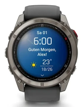 Garmin Fenix 8 Pre 51mm titánová, čierny remienok / Chytré hodinky / GPS / 1.4 "AMOLED / BT / WiFi / vodeodolné (010-03199-11)