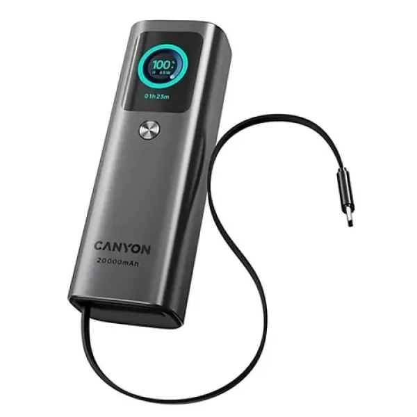 Canyon OnPower 265 / Powerbanka / 20 000 mAh / 165 W / displej / 2x USB-C, USB-A (CNS-CPB265DG)