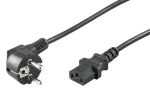 MicroConnect Sieťový napájací kábel Schuko 90° uhol - C13 5m čierna (PE010450)