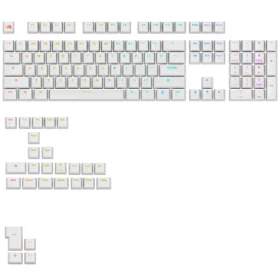 Glorious vymeniteľné klávesy GPBT Backlit (ANSI US) biela / PBT / 133 ks / ANSI US layout / Cherry MX(+) (GLO-KB-ACC-KC-GPBT-LIT-WHT-US)