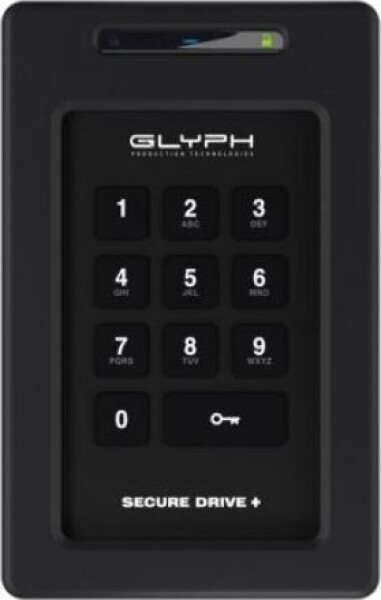 Glyph SecureDrive+ Keypad, 4TB Encrypted SSD Drive with Keypad, Bus-powered, USB 3.2 Gen1, USB-C & Thunderbolt compatible