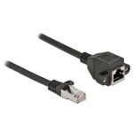 Delock 86998 RJ45 sieťové káble, prepojovacie káble CAT 6A S/FTP 0.25 m čierna tienený 1 ks; 86998