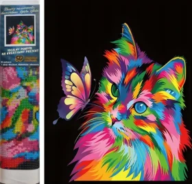 Norimpex Diamantové maľovanie Farebná mačka (1007120)