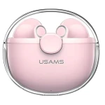 USAMS BHUBU04 TWS ružová / Bezdrôtové slúchadlá do uší / Bluetooth 5.1 / 30 mAh + 300 mAh (BHUBU04)