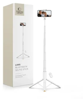 Tech-Protect L09S biela / Selfie tyč / statív (5906302330881)