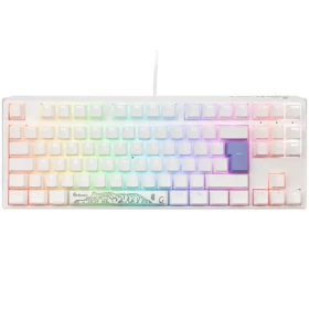 Ducky One 3 Classic TKL Cherry MX-Red biela / herná klávesnica / podsvietená / mechanická / drôtová USB-C / DE (DKON2187ST-RDEPDPWWWSC1)