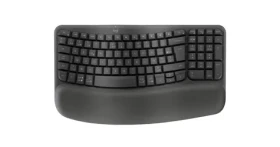 Logitech Wave Keys grafitová / Bezdrôtová klávesnica / Ergonomická / 2.4GHz / Bluetooth / Univerzálny layout (920-012292)