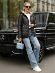 Dámska prešívaná bunda s kapucňou čierna FashionStreet TY5546 M
