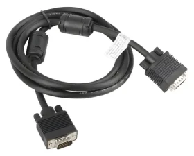 Lanberg VGA kábel prepojovací 1,8 m čierna / Kábel VGA / Feritové jadro (CA-VGAC-10CC-0018-B)