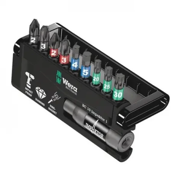 Wera Bit-Check 10 Impaktor 1 / sada bitov (05057680001)