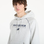 Mikina New Balance Linear Graphic Fleece Hoodie Ash Heather XXL