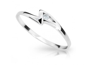 Cutie Diamonds Krásny prsteň z bieleho zlata s diamantom DZ6738-1138-10-X-2 65 mm