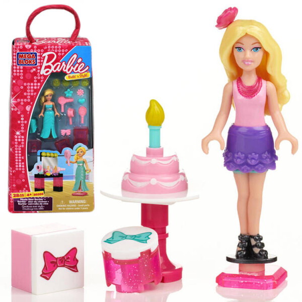 Mamido Mega Bloks BARBIE bábika kompatibilná s kockami