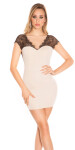 Sexy KouCla mini dress with lace BEIGE 14