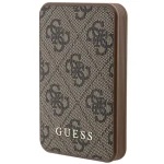 Guess PU 4G Leather 5000mAh hnedá / Powerbanka / 15W (GUPB5LP4GEGW)