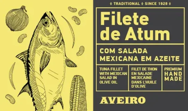 Aveiro Mexický šalát s filetmi z tuniaka v olivovom oleji 120g (12335)