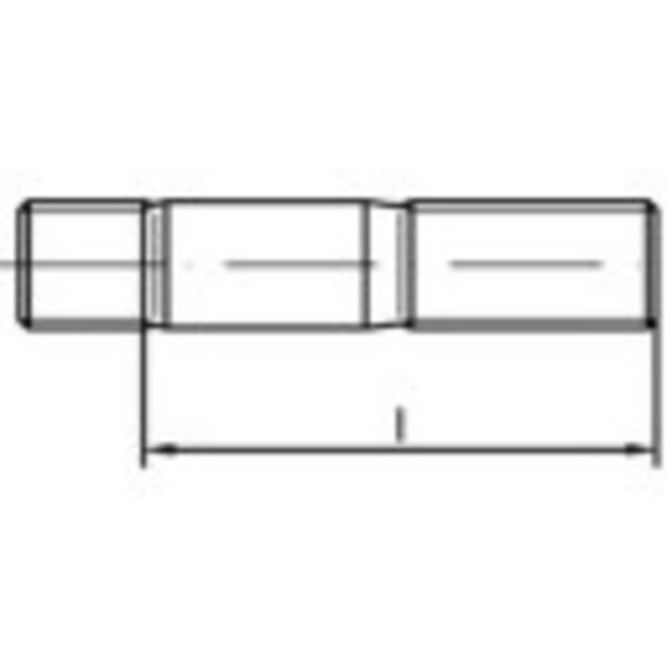 TOOLCRAFT TO-5358432 skrutky závrtné M6 40 mm DIN 939 nerezová ocel A4 25 ks; TO-5358432