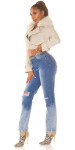 Sexy Highwaist Mom Jeans with color gradient denimblue