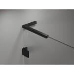 MEXEN/S - Lunar L sprchový kút dvere krídlové pravá 85 x 90, transparent, čierna 834L-085-090-70-00-P