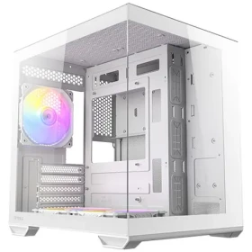 Antec CX60M ARGB biela / mATX / 2x USB-A 3.0 / 1x USB-C 3.2 Gen2 / 3x 120mm ARGB / bez zdroja / priehľadná bočnica (0-761345-10218-6)