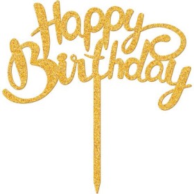 Zápich do torty Happy Birthday 15x8 cm - Cakesicq - Cakesicq