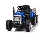 Mamido Mamido Elektrický traktor s vlečkou T2 modrý 12V7Ah EVA kolesá