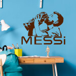Veselá Stena Samolepka Lionel Messi pohár Farba: béžová, Veľkosť: 100 x 75 cm