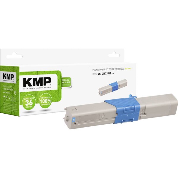 KMP O-T37 toner náhradný OKI 44973535 zelenomodrá 1500 Seiten kompatibilná náplň do tlačiarne; 3341,0003